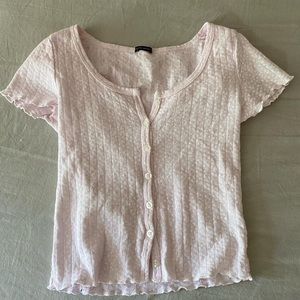 Brandy Melville floral ruffle zelly in light pink